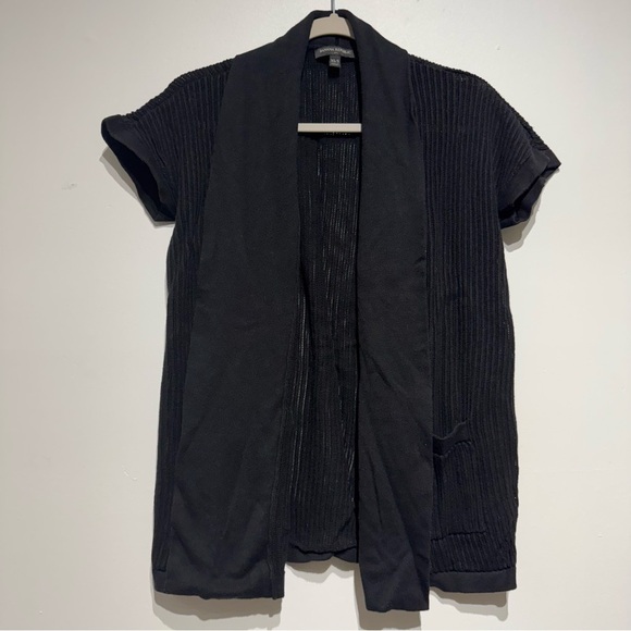 Bundle of 2 Banana Republic Ivory & Black  Knit Short Sleeve Cardigans. Size XS - Picture 9 of 11